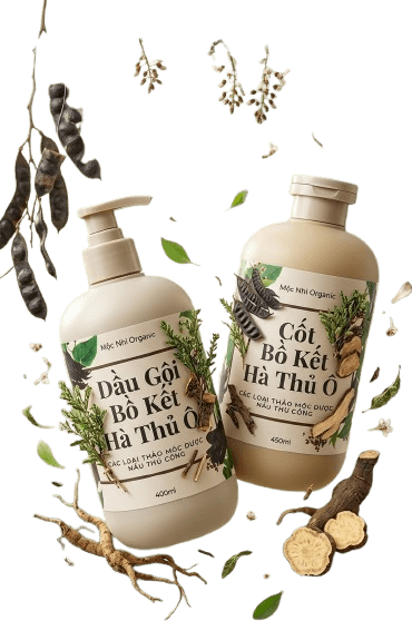 Dầu gội bồ kết hà thủ ô Mộc Nhi Organic chăm sóc tóc từ thiên nhiên